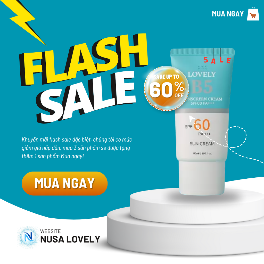 Kem Chống Nắng Phổ Rộng Không Nâng Tone B5 SPF60 PA+++  60ml..