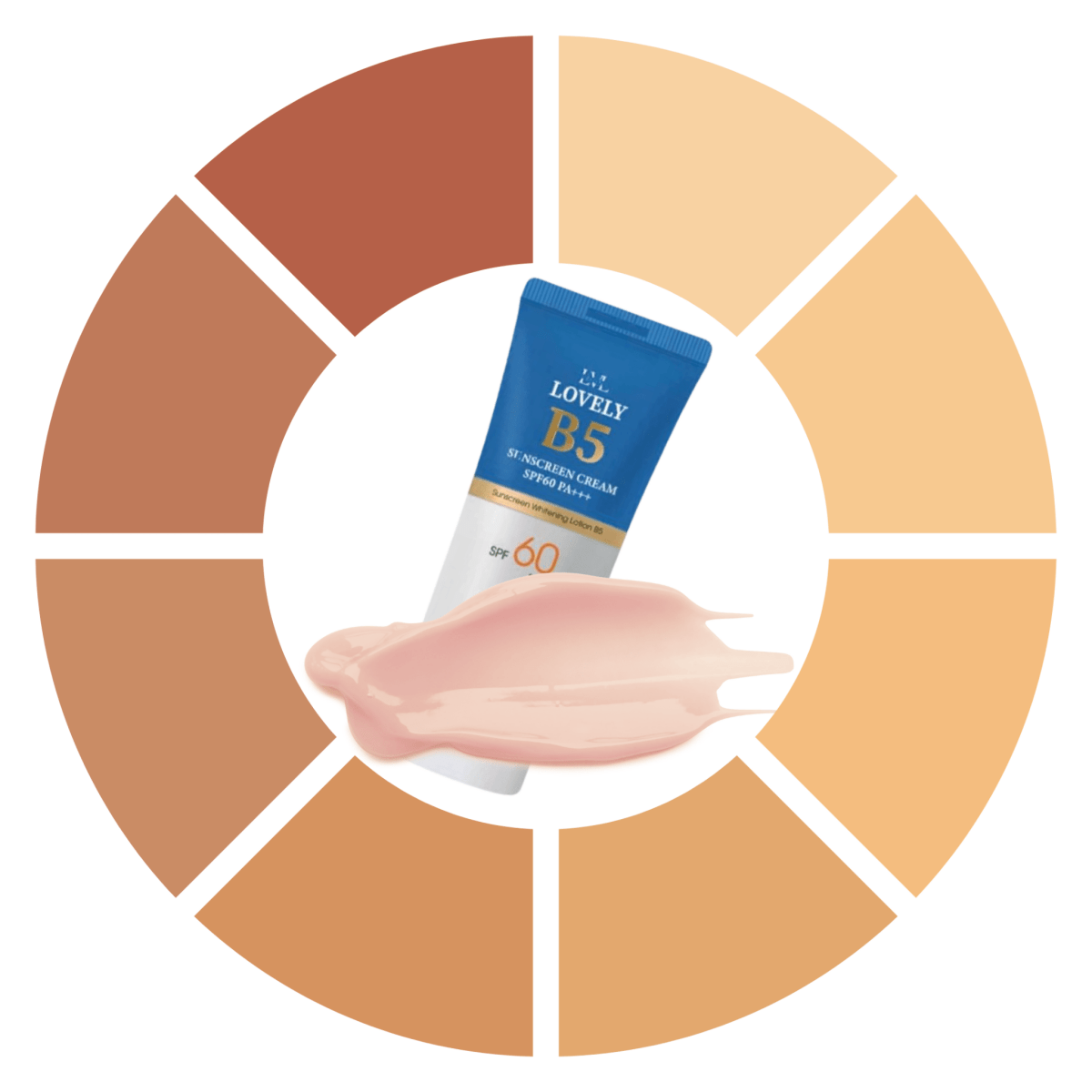 Kem Chống Nắng Nâng Tone Hồng B5 Lovely SPF60 PA+++ (60ml) - Nusa Lovely Việt Nam